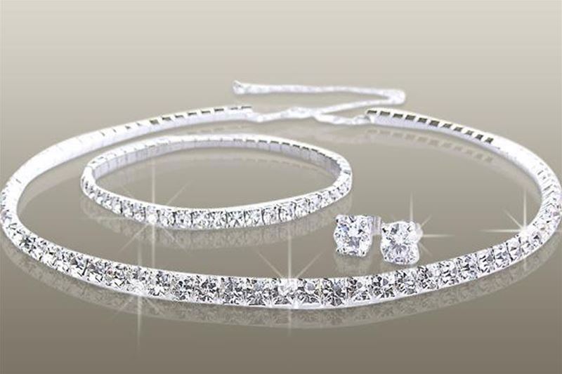 Vrhunski 4-delni set nakita s kristali Swarovski® SW 006